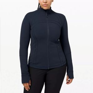 Lululemon Athletica Navy Blue Define Luon Zip Up Fitted Jacket Size 6